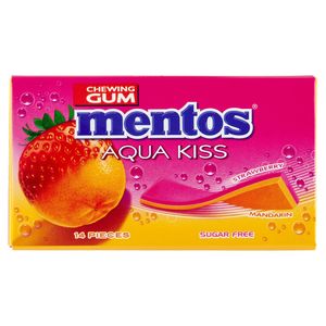 MENTOS GUM AQUAKISS STRAWBERRY/MANDARIN 