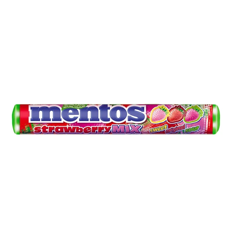 Mentos Rolls Strawberry Mix