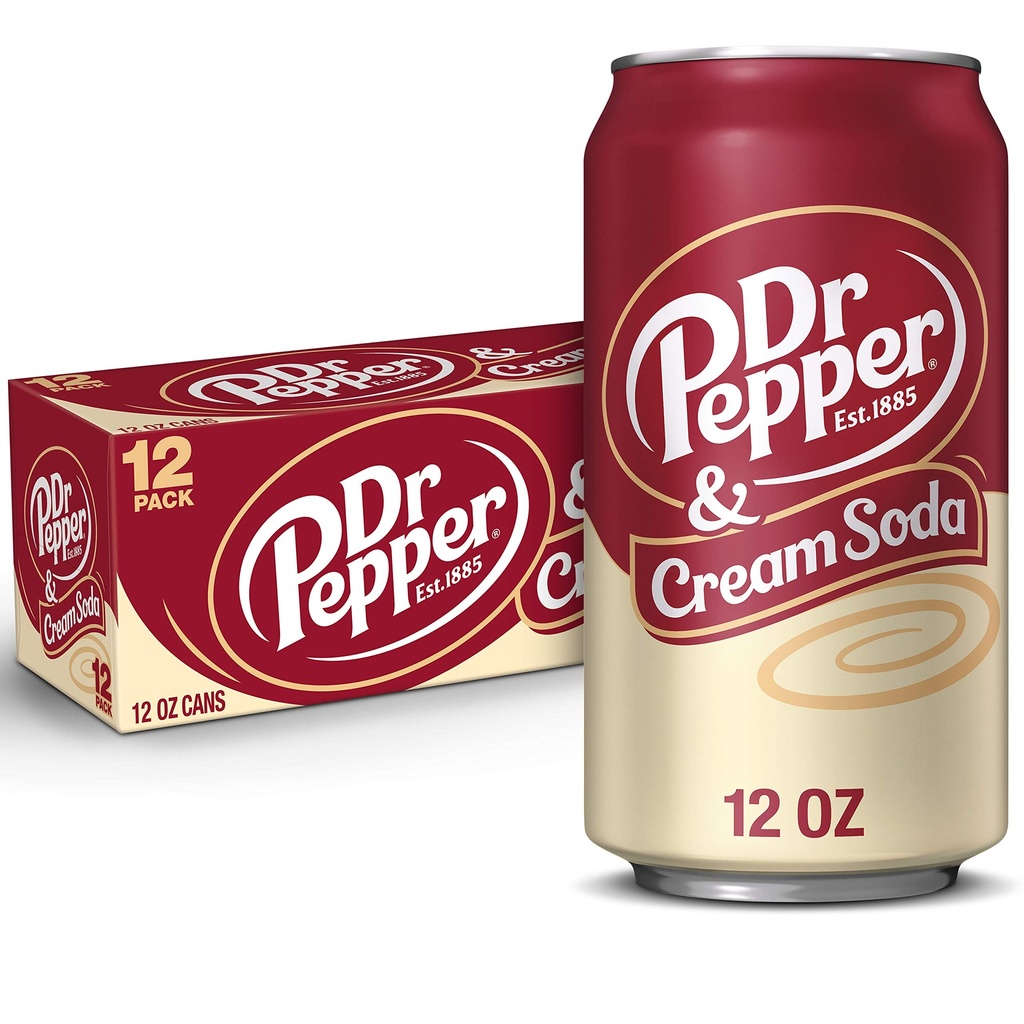 Dr Pepper Cream Soda 355ml (x12)