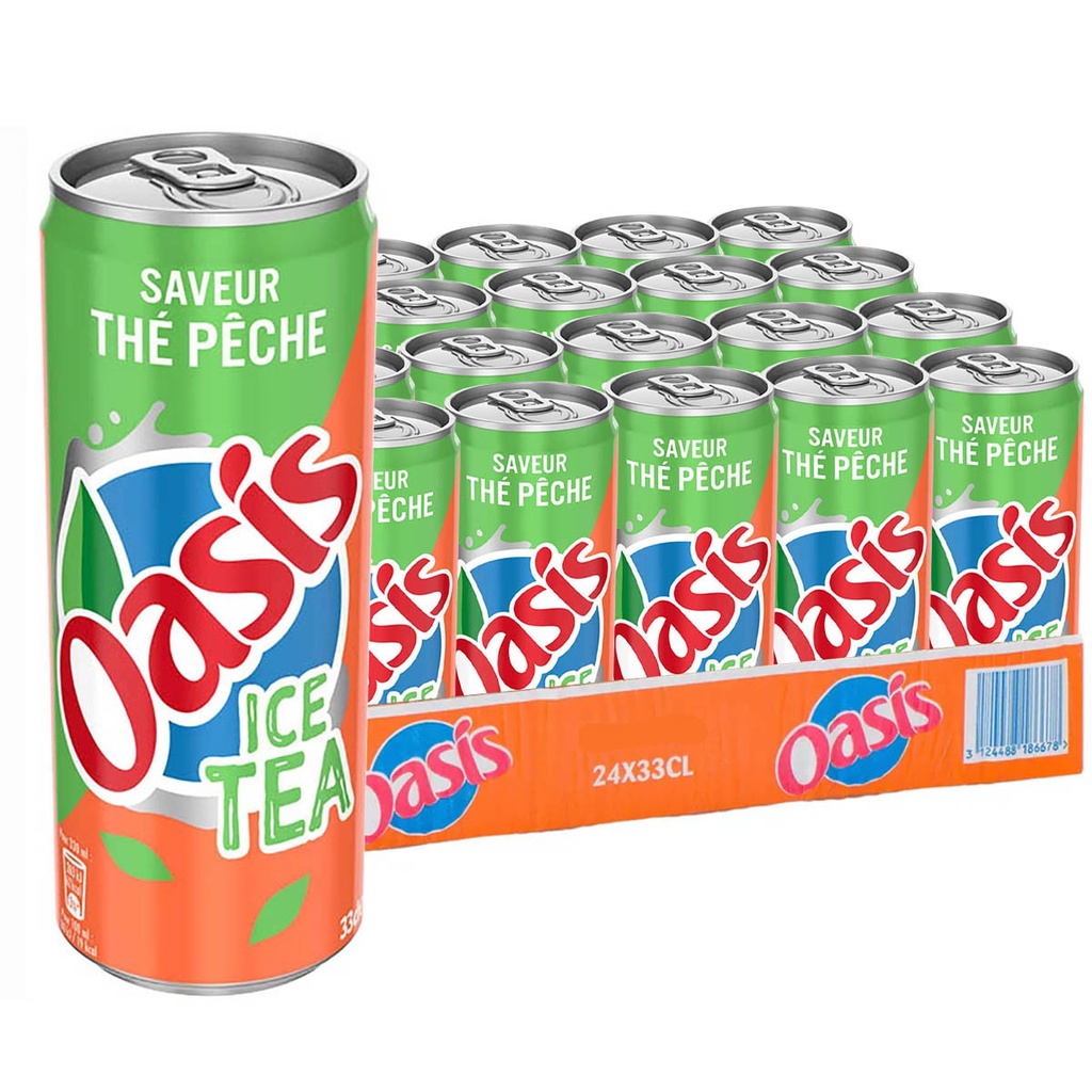 Oasis - Thé peche 33cl (x24)