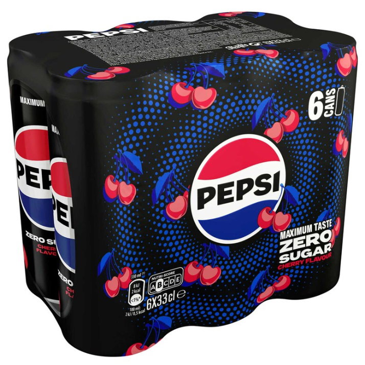 Pepsi max cherry 330ml (x6)