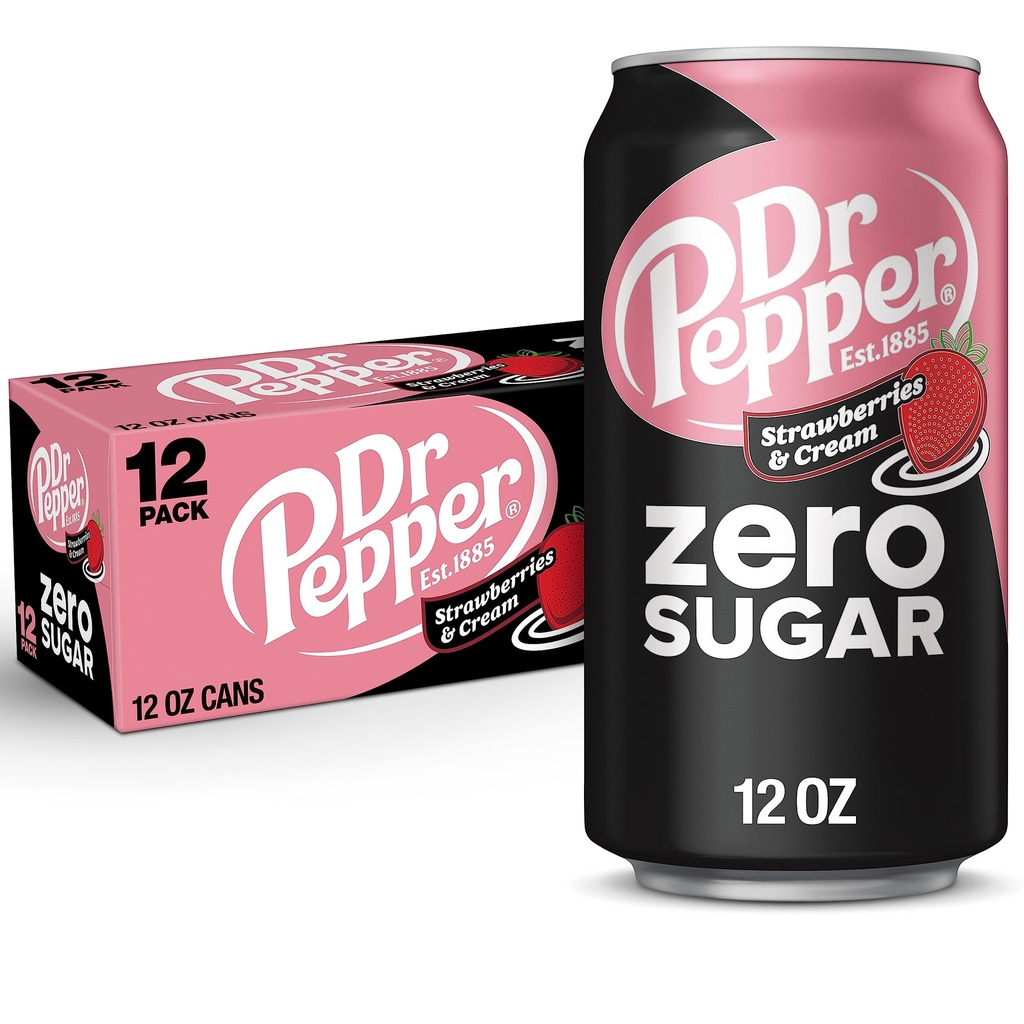 Dr pepper strawberry cream ZERO (x12)