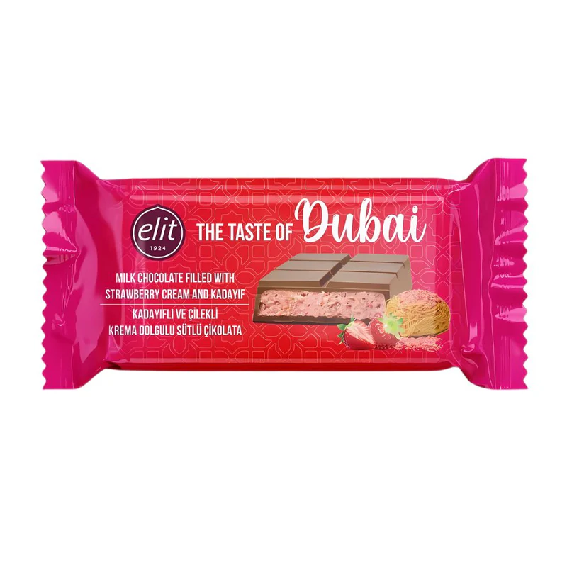Chocolat de Dubaï Fraise 90gr