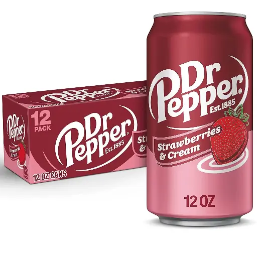 Dr Pepper Strawberries & Cream 355ml (x12)