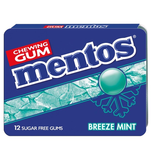 MENTOS GUM BREEZE MINT BLISTER 