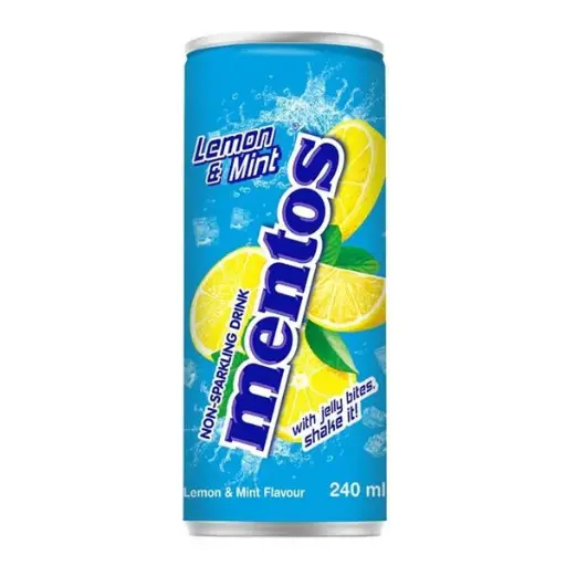 Mentos soda can lemon and mint 240ml
