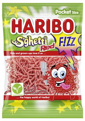 Haribo s'ghetti red fizz 75g
