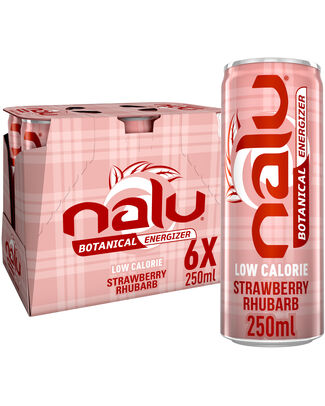 NALU BOTANICAL STRAWBERRY RHUBARB CANS 25CL