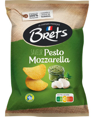 BRET S CHIPS SAVEUR PESTO MOZZARELLA 125GR