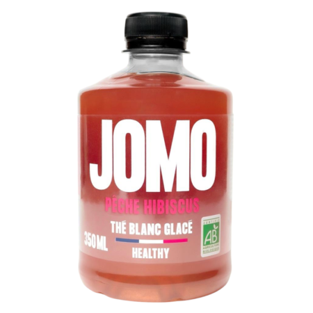 JOMO - Thé Blanc Glacé Pêche & Hibiscus BOUTEILLE 350ML